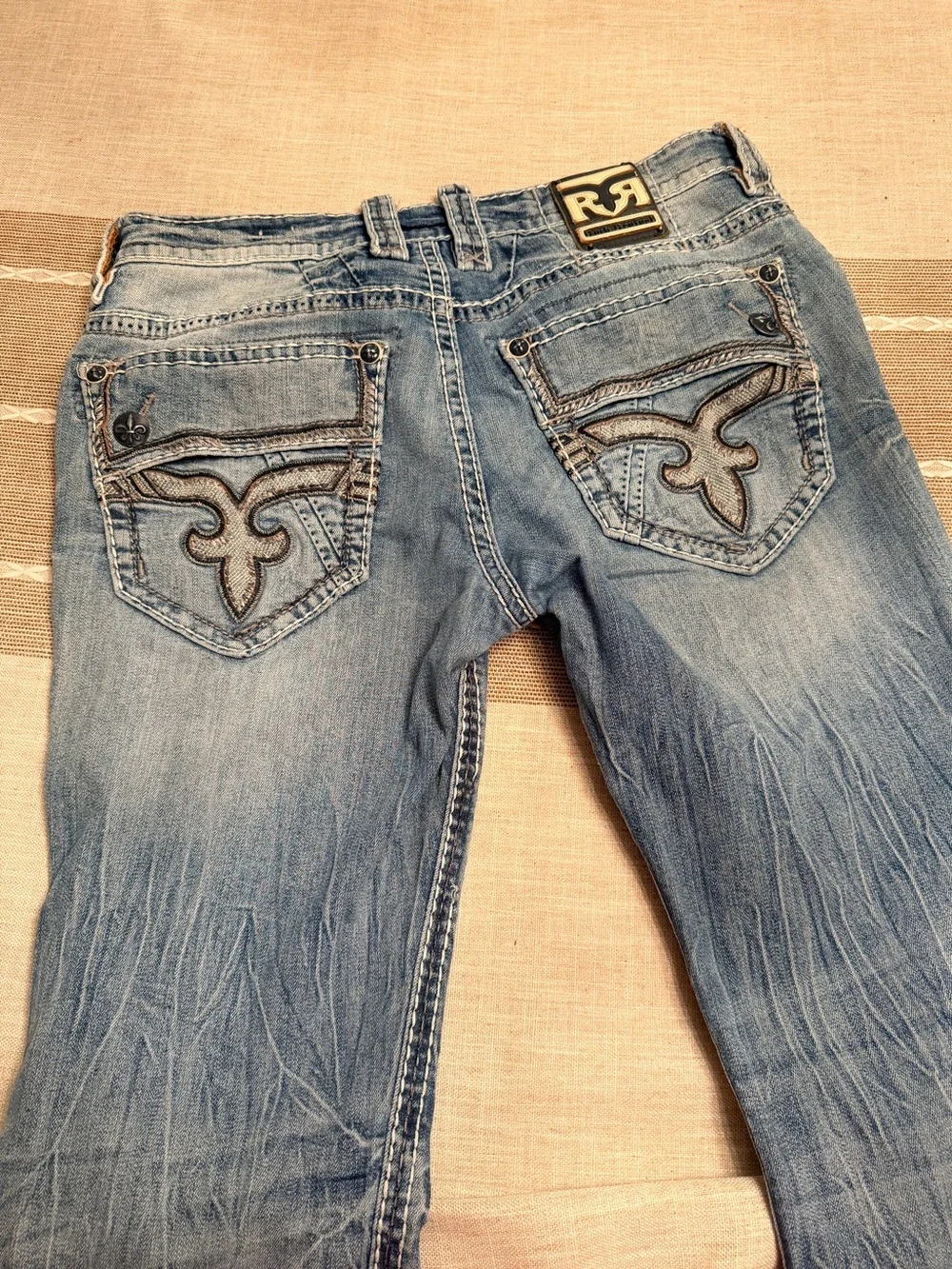 Rock Revival Men's Light Blue Bootcut Jeans